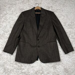 Vintage PIONEER WEAR Wool‎ Western Blazer Jacket Men's 44L Brown Made in USA